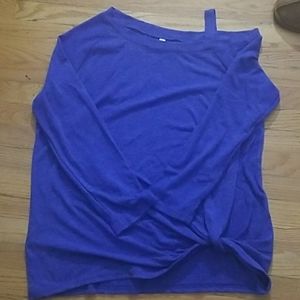 Leo Rosi off the shoulder top size XXL blue shirt